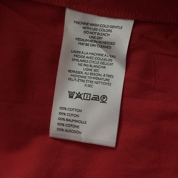 Anthropologie Maeve Pull-On Circle Skirt Sz Lg Red - Picture 7 of 10